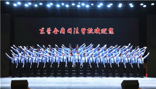 山東東營金盾司法學(xué)校300名學(xué)生參加?xùn)|營“6.26”國際禁毒日宣傳活動(dòng)